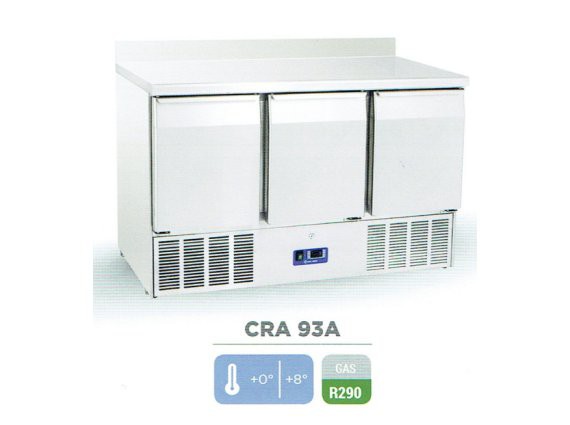 Tavolo refrigerato CRA 93A cm.136.5x70. 0/+8°C. R290